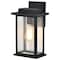 Nuvo Sullivan 1-Lgt Medium Wall Lantern - Matte Black / Clear Seeded Glass 60/7375 - alternate 6